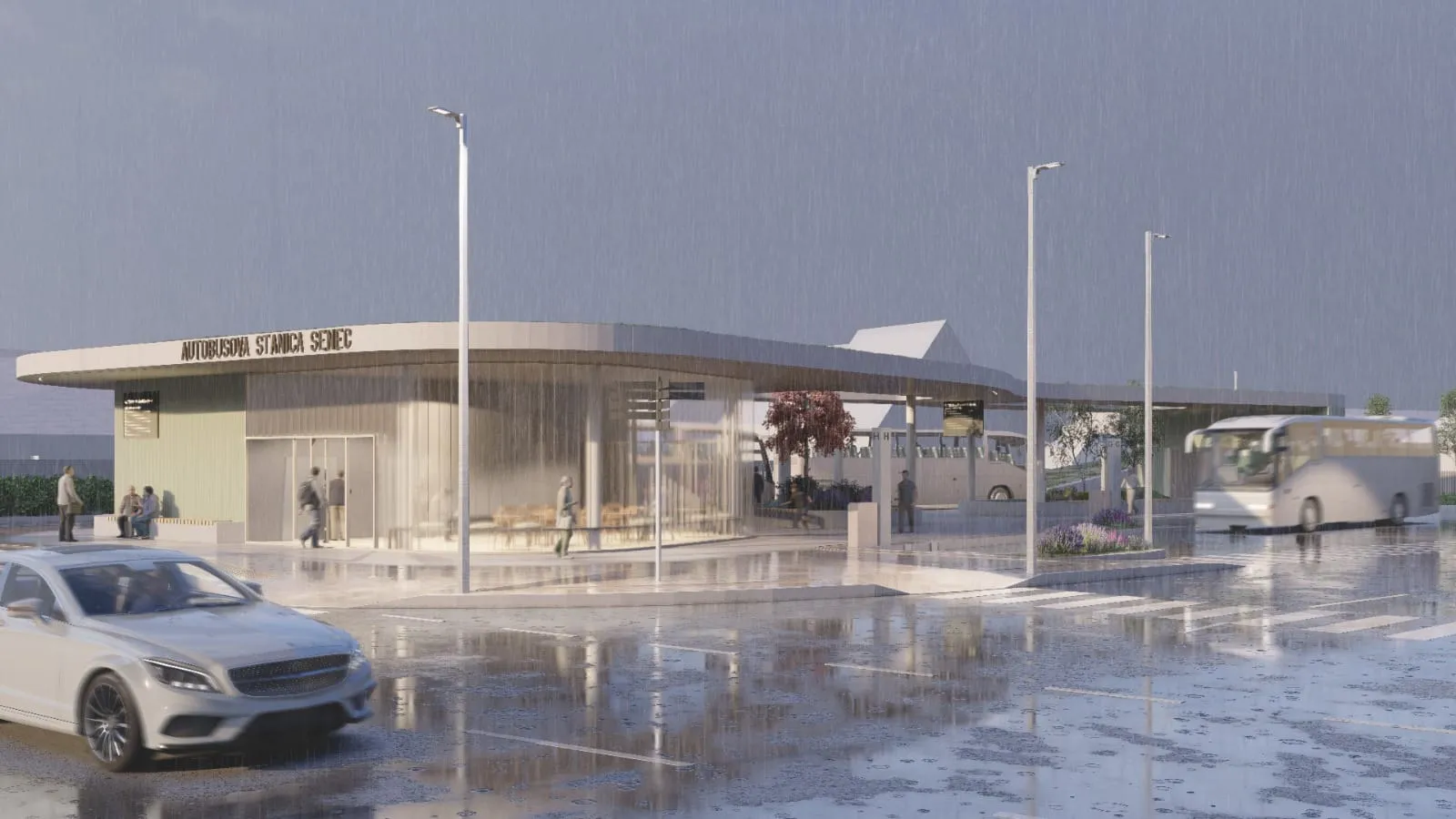 Rekonštrukcia a dobudovanie prestupného autobusového terminálu s parkovacím domom, Šafárikova ul. Senec