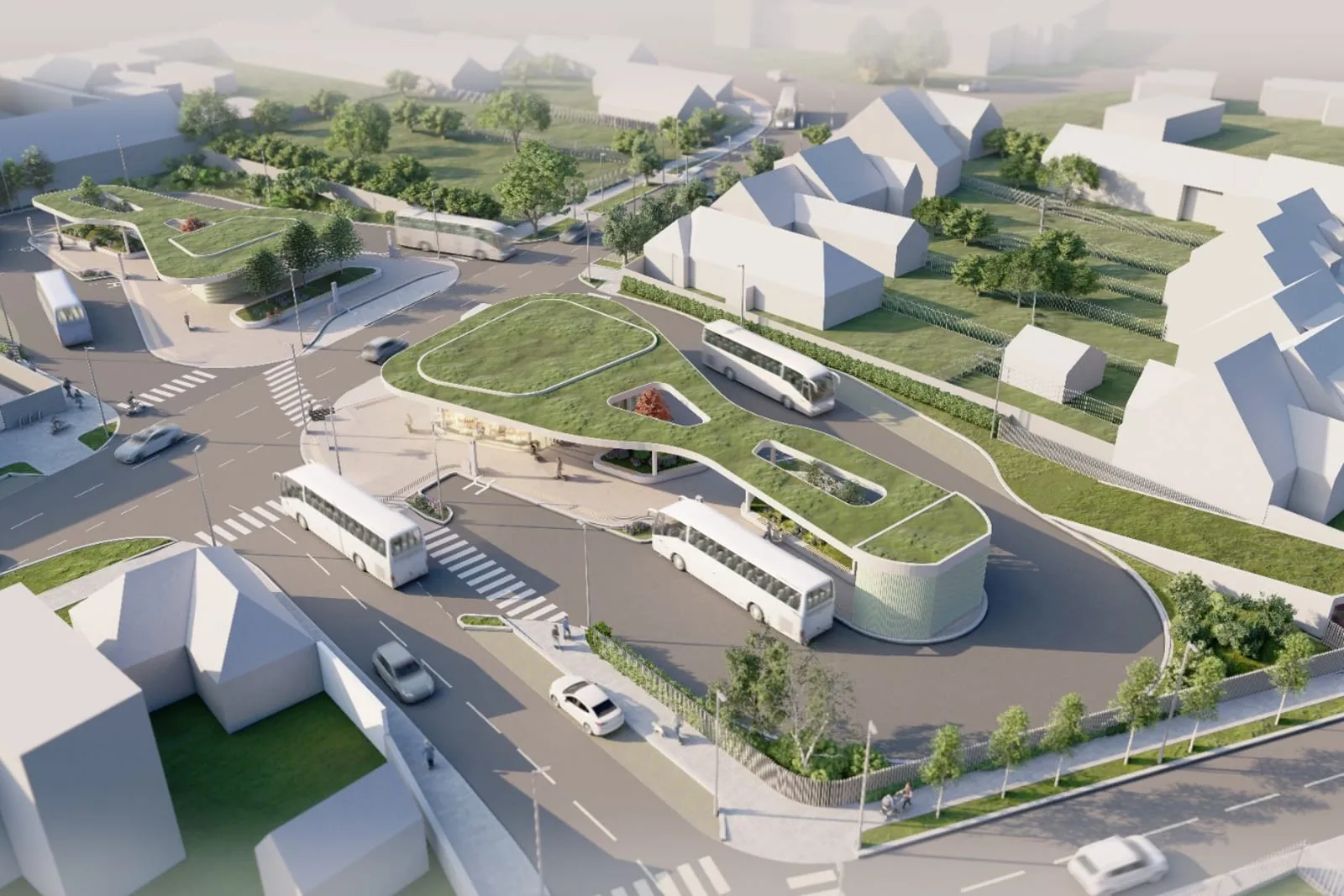 Rekonštrukcia a dobudovanie prestupného autobusového terminálu s parkovacím domom, Šafárikova ul. Senec