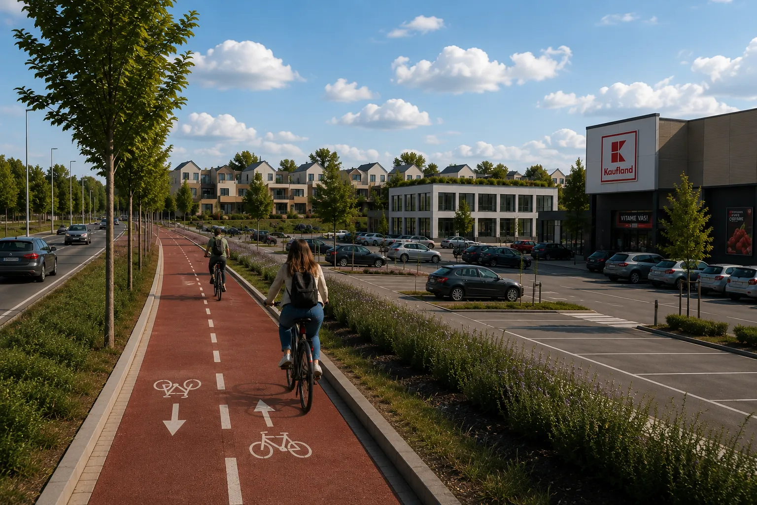Rozvoj cyklistických prepojení: Senec Gardens, Senec Juh, Mlynský klin